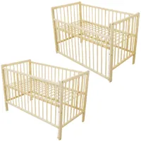 Need Sleep - Ledikant voor Baby 60x120 cm - Babybedje met Lattenbodem - Verstelbare Hoogte - Naturel