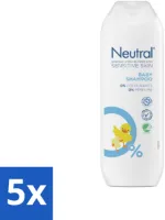 Neutral - Babyshampoo - Gevoelige huid - Parfumvrij - Zonder Kleurstoffen - 250 ml - Bulkverpakking - 5 stuks