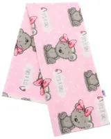 New Baby - Flanellen Doek - Roze - Teddyberenpatroon - It