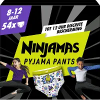 Ninjamas Pyjama Pants - 8 Jaar (27kg-43kg) - 54 Pyjamabroekjes - Nachtluiers