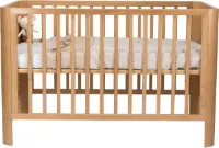 Novi at Home Philou Ledikant - Babybedje met Ronde Hoek - Baby Bed 60x120 cm - verstelbaar bodem - Bruin