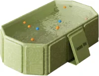 Opvouwbare babybadkuip, opvouwbare badkuip voor kinderen, opvouwbare baby, PVC inklapbaar met uitval en steunvoeten, 29,5 x 17,7 x 9,8 inch draagbare badkuip voor kinderen van 0-8 jaar oud