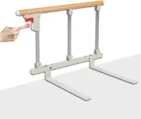 Opvouwbaar bedhekje voor ouderen - veiligheidsreling - 1 stuk - houtkleur - 70 x 40 cm