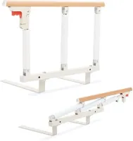 Opvouwbare Bedrail Voor Ouderen Met Opbergzak - Veiligheid Zijbeschermer Voor Volwassenen En Kinderen - Bed Assist Rail Voor Thuiszorg En Ziekenhuis (69x40 Cm)