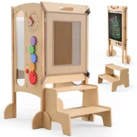Opvouwbare Peutertoren Keuken Stap Kruk van Hout