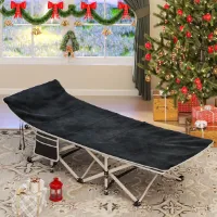 Opvouwbare campingbedden voor volwassenen, stevig campingbed met extra dikke matras, sterke, dikkere buizen, slaapbed voor op reis, kantoor, outdoor