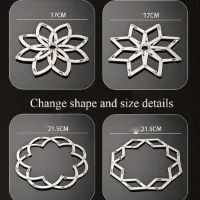 Opvouwbare driepoot-pannendekker set van 2 stuks, metalen uitschuifbare pannendekker, hittebestendige onderlegger voor keukentafel.