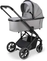 Osann kinderwagen Juntos - Licht grijs - Complete set - Kinderwagen, Reiswieg, Buggy - Voor kindjes van 0 tot 22 KG - Plat opvouwen - Lichtgewicht