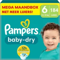 Pampers Baby Dry Maat 6 - 184 Luiers Maandbox