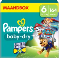 Pampers Baby-Dry Paw Patrol - maat 6 (13-18kg) - 164 Luiers - Maandbox