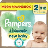Pampers - Harmonie - Maat 2 - Mega Maandbox - 312 stuks - 4/8 KG