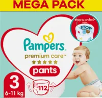 Pampers - Premium Care Pants - Maat 3 - Mega Pack - 112 luierbroekjes - 6/11 KG