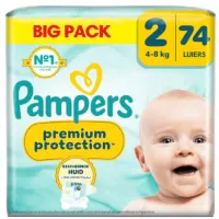Pampers Premium Protection Maat 2 Luiers (4-8kg) - 74 stuks - Big Pack