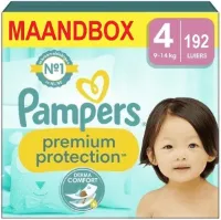 Pampers - Premium Protection - Maat 4 - Maandbox - 192 luiers - 9/14 KG