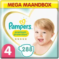 Pampers Premium Protection - Maat 4 - Mega Maandbox - 288 luiers