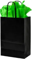 Papieren tas gedraaid handvat 320 + 120 x 420 mm zwart - 250 st/ds