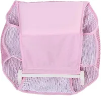 Pasgeboren baby Bad Net Veiligheid Badkuip Seat Ondersteuning Net Kruisvorm Verstelbare Mat Pad Baby Peuter Douche Cradle Katoen (Kleur: Roze) .