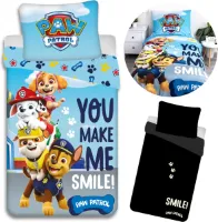 Paw Patrol Set glow-in-the-dark beddengoed, katoenen beddengoed, met rits 140x200 cm, Oeko-Tex