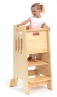 Peutertoren met Schuifdeur voor Kinderen - Hoogte Verstelbare Keukenkruk voor Peuters van 18 Maanden tot 6 Jaar
