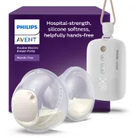 Philips Avent - Handsfree Dubbele Elektrische Draagbare Borstkolf - Comfortabel, Stil & Krachtig Motor - Ultralichte Transparante Cups - SCF532/11