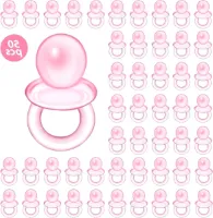 Plastic fopspenen - Babyshower decoratie - 50 stuks - Mini baby