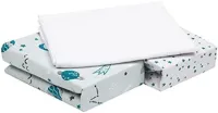 PolkaHome Hoeslaken Set 60x120 cm voor Babybed en Kinderbed - 3 Delig Inclusief Waterdichte Matrasbeschermer - 100% Katoen - Hypoallergeen en Ademend - EU Gemaakt