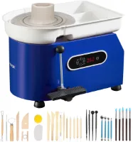 Pottenbakkerij - Elektrische Pottenbakkers Draaischijf - Pottenbakkers Draaischijf - Elektrische Pottenbakkersschijf Machine - 60-300RPM - 350W 5kg - met Snelheidshendel, Voetpedaal Contro en ABS Afne