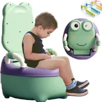 Potty Toddler Zindelijkheidstraining Toiletbril - Toilet voor jongens en meisjes met spatbescherming - Leuk kindertoilet met 1 borstel - Moedige oefening voor baby