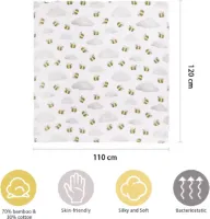 Pretty Panda - Hydrofiele doeken XL bijtjes - Super zacht 70% bamboe en 30% katoen - hypo allergeen - ideaal kraamcadeau