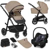 RFWR® 3-in-1 Kinderwagen met Reiswieg, Buggy en Autostoel - Geschikt van Geboorte tot 4 Jaar