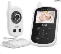 RFWR® Babyfoon met Camera en Nachtzicht - Video Babymonitor met Temperatuursensor en Eco-Modus
