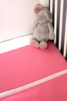 Roze "Silky Sleep Baby" Bovenlakentje met Zijden Hoofdeinde - Afmeting 120x150cm - 70% Katoen 30% Zijden - Voorkomt Nacht Schuren, Kale Plekken, Haaruitval en Klitten - Hypoallergeen & Isolerend - Voc