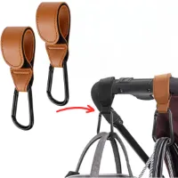 S4D® - Kinderwagen Tassenhaakjes - Boodschappenhaken - Buggy Accessoires - Tassenhanger - Set Van 2 STUKS ! - Bruin