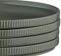 SCANDI bord Ø16,5cm - 4 stuks - Olijf