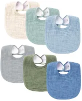 SLOSH Baby Slabbetjes voor Pasgeboren Jongens Meisjes Unisex Set Drukknoopsluiting (Groen)