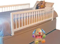 Safetots Dubbelzijdig Houten Bedrekjes, Wit, 38cm H x 140cm Breed