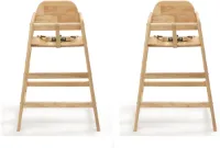 Safetots Eenvoudig Stapelbare Houten Kinderstoel 2st., Naturel