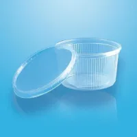 Saladboxx met deksel Rond PP Doorzichtig 250ml 200 st