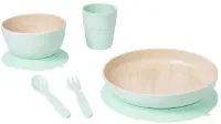 Saro Scandinavische Dinerset Met Zuignap 5 Eenheden Groen