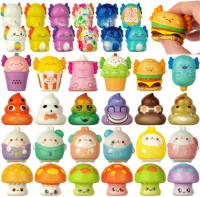 Squishy Toys Set - 30 Stuks Knijp- En Fidget Speelgoed - Stressverlagend Antistress Speelgoed - Perfect Cadeau Voor Kinderen & Feestjes