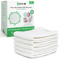 Set van 10 Wasbare Luierinzetstukken - 100% Bamboevezels - Oeko-Tex Standaard 100 Gecertificeerd - 4 Lagen - Antibacterieel en Anti-Allergene