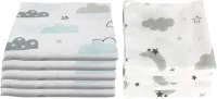 Set van 10 mousseline babydoekjes - Multifuntionele luiers 80x70 cm, Oeko-Tex gecertificeerd - Zacht en absorberend