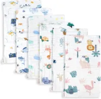 Set van 6 Babyspuugdoekjes van 100% Katoen - Zacht, Ademend, Duurzaam en Extreem Absorberend