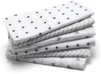 Set van 6 vierkante katoenen chiffon, 70 x 70 cm - Premium kwaliteit en multifunctioneel