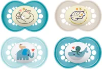 Siliconen fopspeen 16+ 4 stuks - Day & Night - Sterilisatieboxen