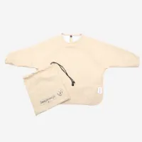 Slabber met lange mouw - effen kleur - Beige