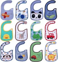 SHOP YOLO-Slabbetjes-12 stuks -bandana-slabbetjes-baby spuugdoek-ultra absorberend