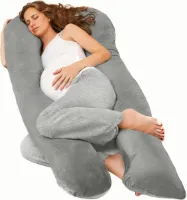 Sleepcomfort - U-Vorm Zwangerschapskussens - Zwangerschapskussen -Zijslaapkussen – Voedingskussen – Body Pillow - lichaamskussen - 280CM.