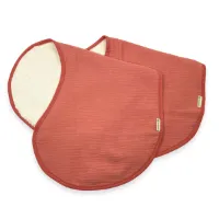 Smikkels - Baby spuugdoek, schouderdoek, Set van 2 stuks - Roze - Dik en zacht van biologisch katoen - hydrofiel met badstof