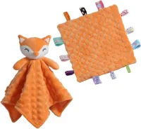 Smoakez - Zachte knuffeldekentje met dierengezicht - 245 x 245 cm - Oranje Vos - Verjaardagen en Babyshower - Jongens en Meisjes
